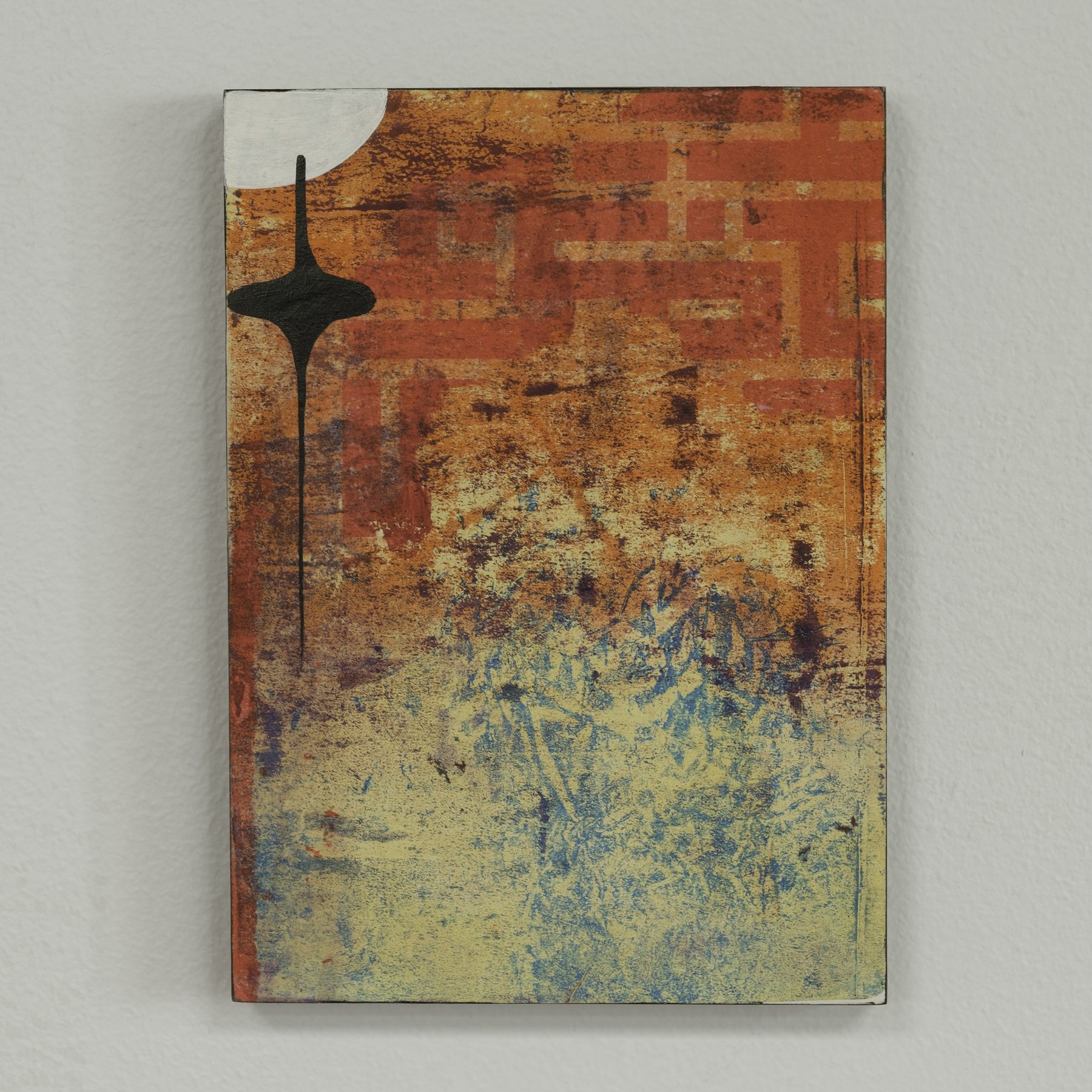 A-992100201 — Acrylic and paper on wood · 5 × 7 in — Jyotsna Ambarukhana