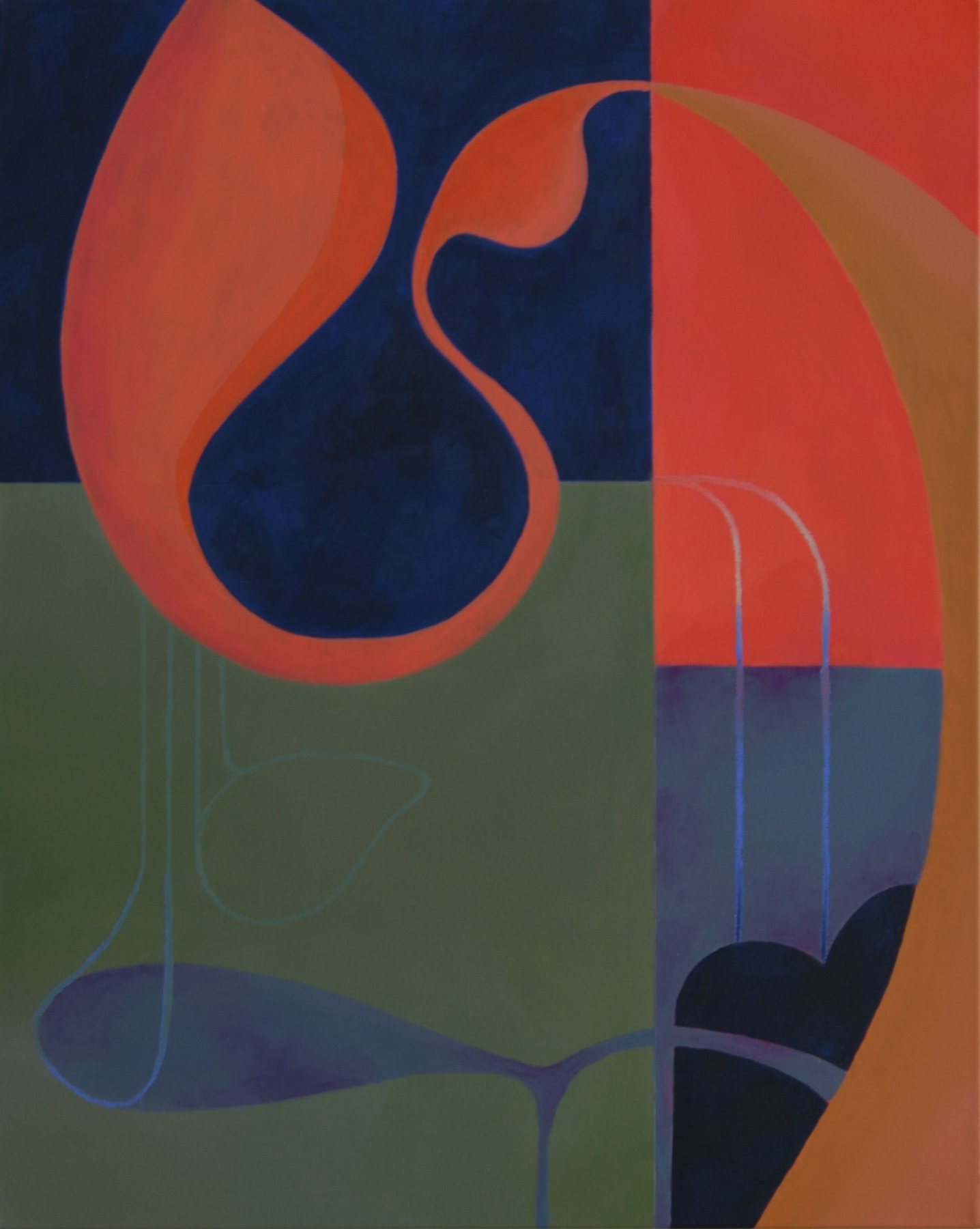 Have You Eaten? — Acrylic and oil pastel on canvas · 24 × 30 in — Jyotsna Ambarukhana
