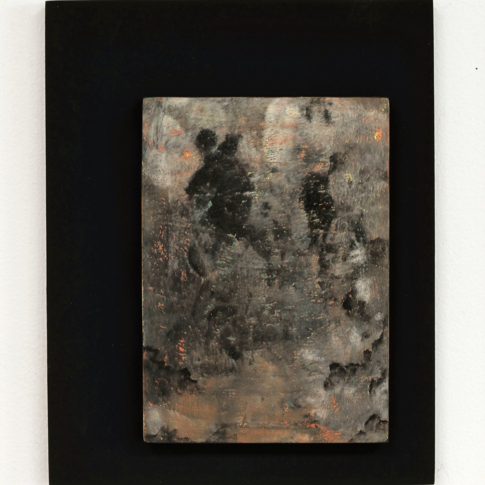 Threads Of The Forgotten — Acrylic and paper on cradled wood panel · 8 × 10 in — Jyotsna Ambarukhana