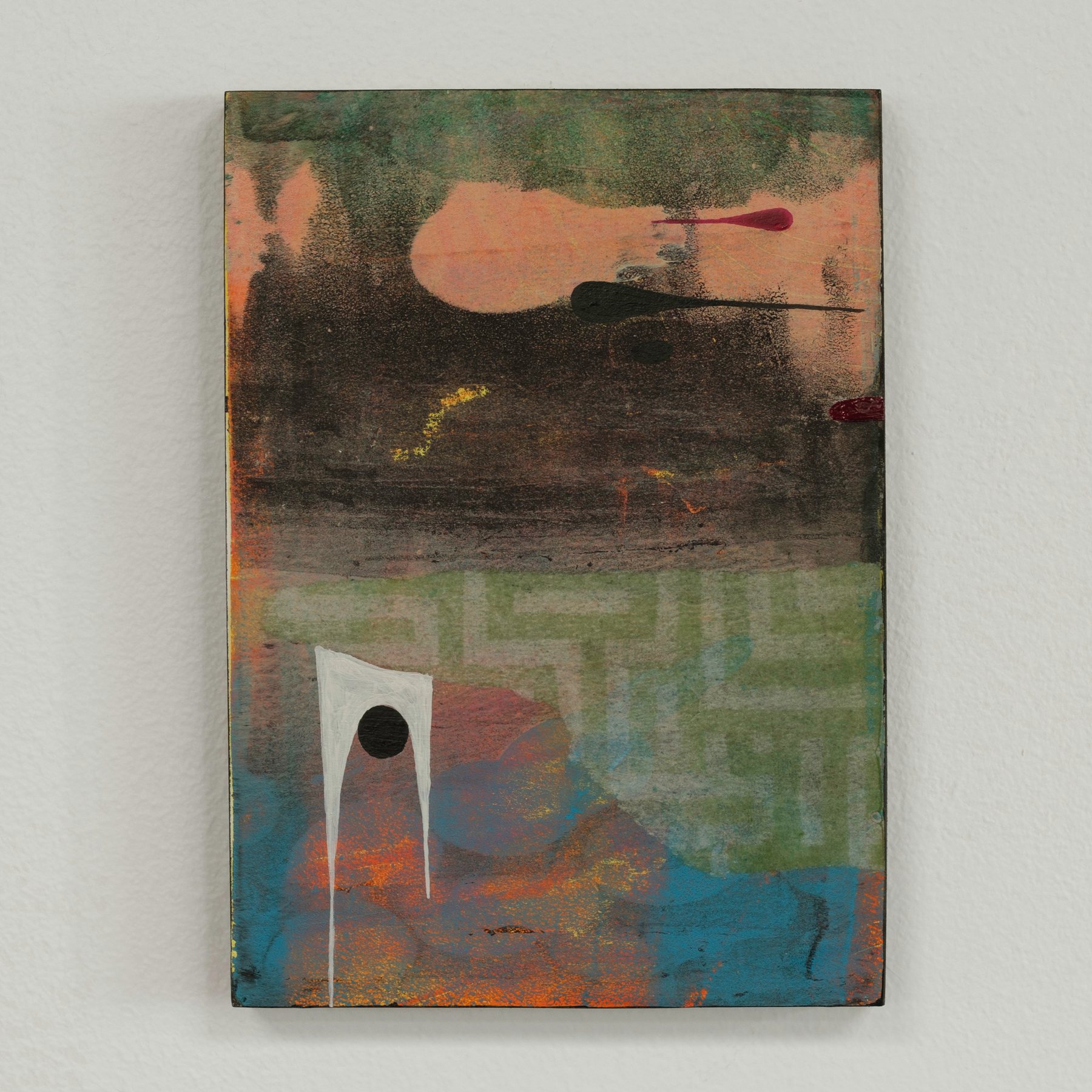 A-992456880 — Acrylic and paper on wood · 5 × 7 in — Jyotsna Ambarukhana
