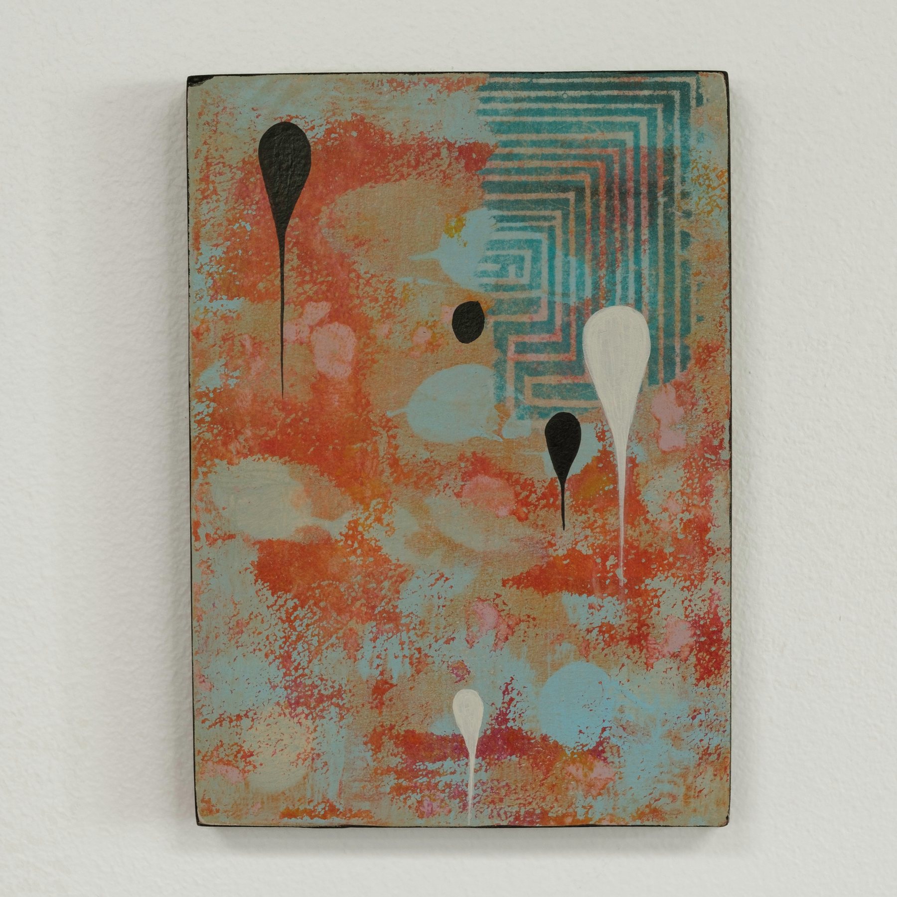 A-990109182 — Acrylic and paper on wood · 5 × 7 in — Jyotsna Ambarukhana