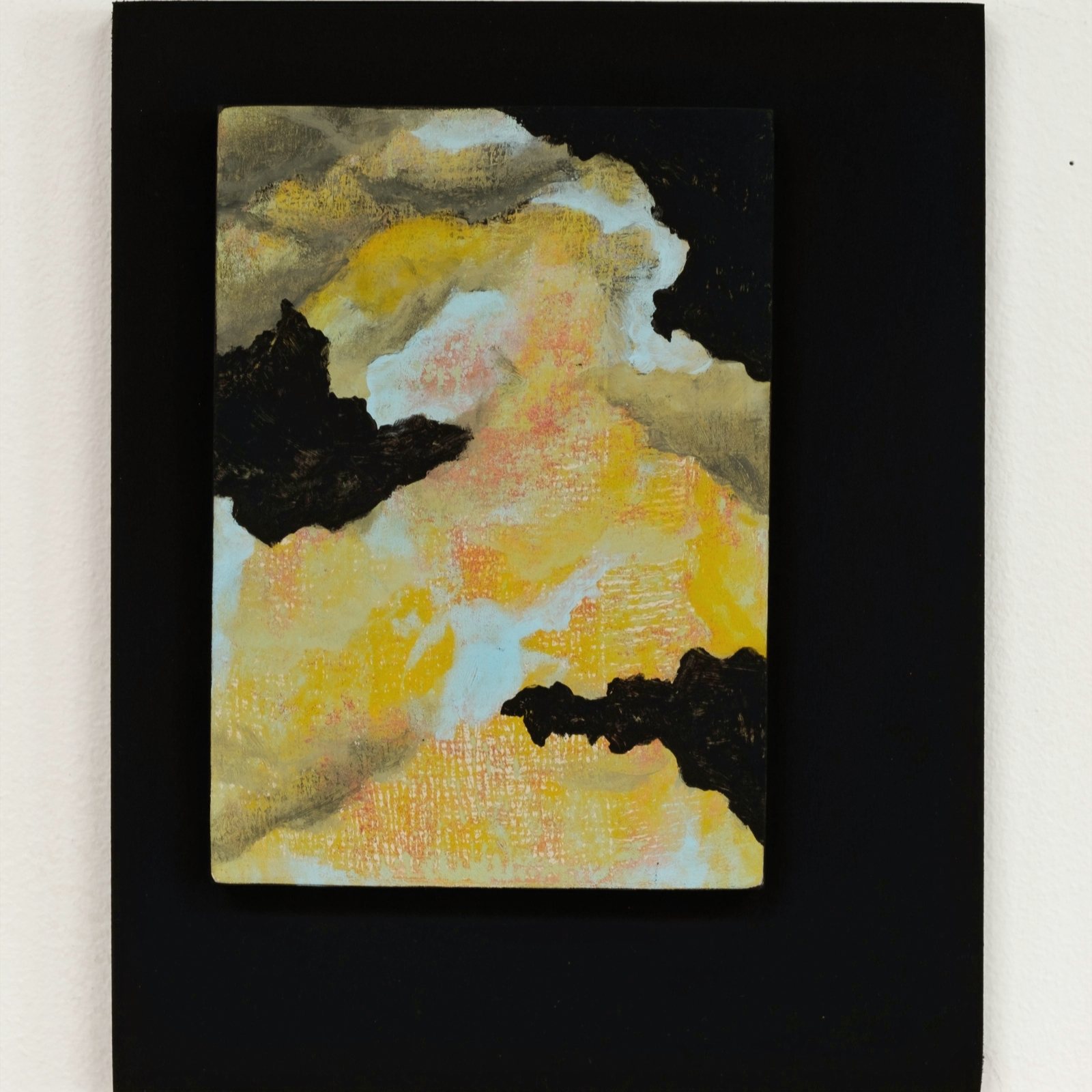 The Edge Of Elsewhere — Acrylic and paper on cradled wood panel · 8 × 10 in — Jyotsna Ambarukhana