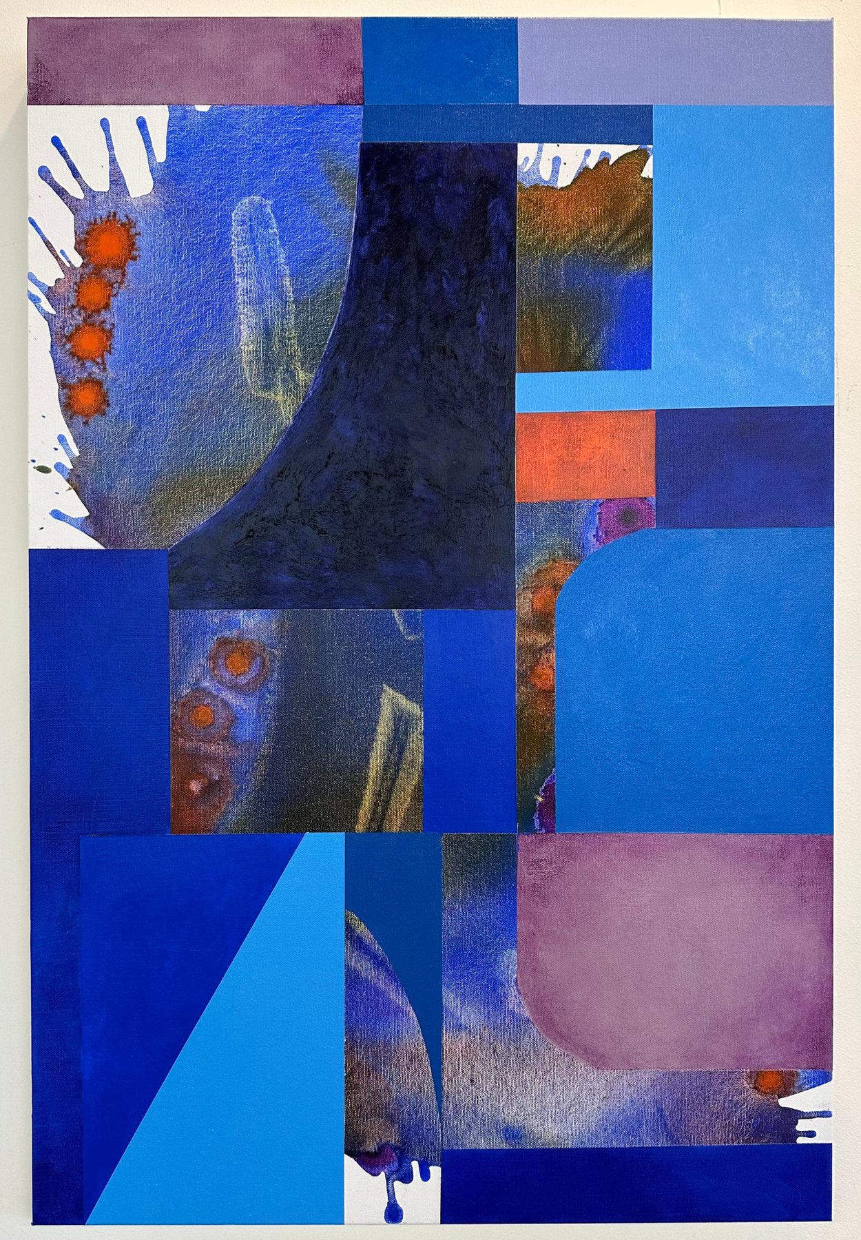 Dance Of A Raindrop — 2023 · Acrylic on canvas · 24 × 36 in — Jyotsna Ambarukhana