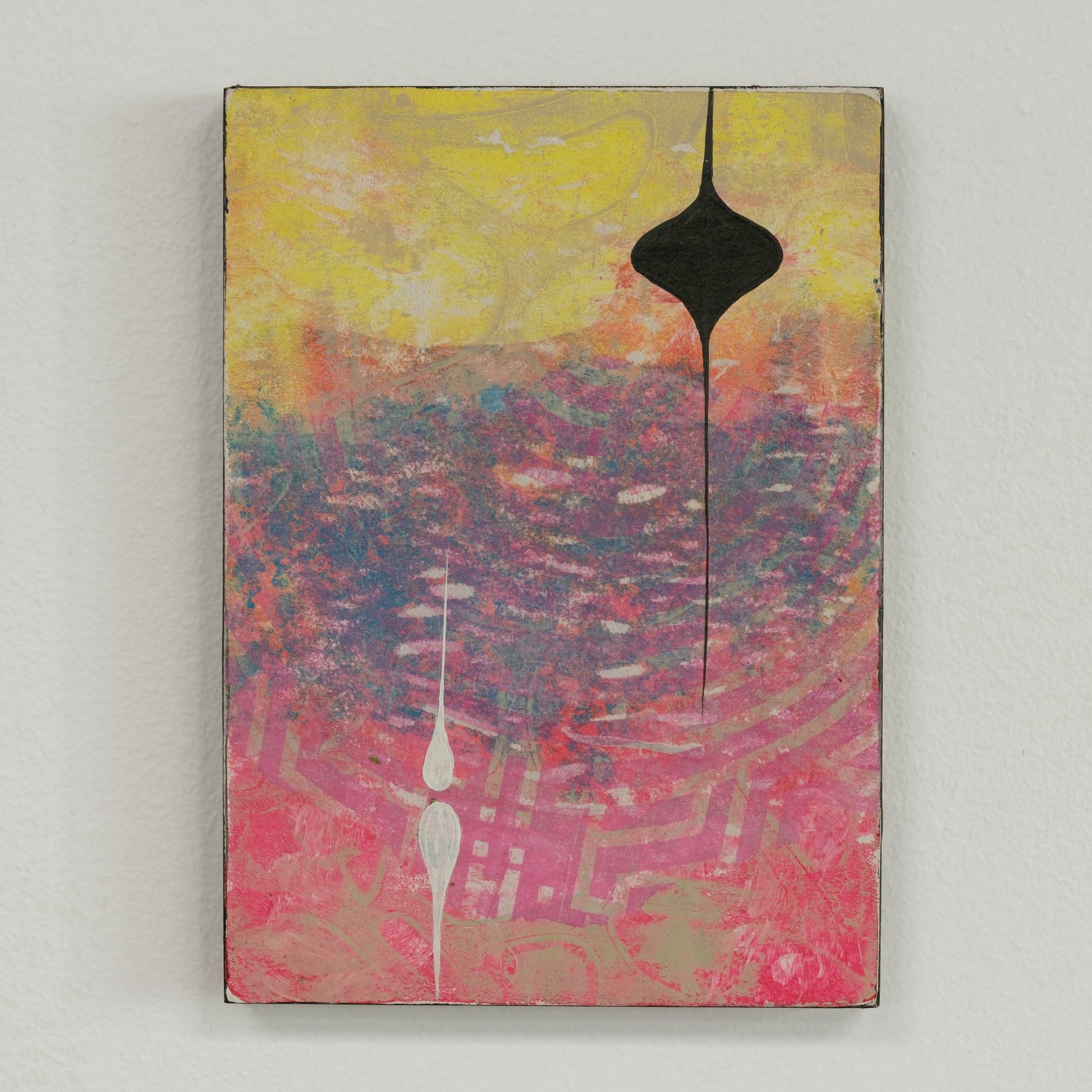 A-998001172 — Acrylic and paper on wood · 5 × 7 in — Jyotsna Ambarukhana