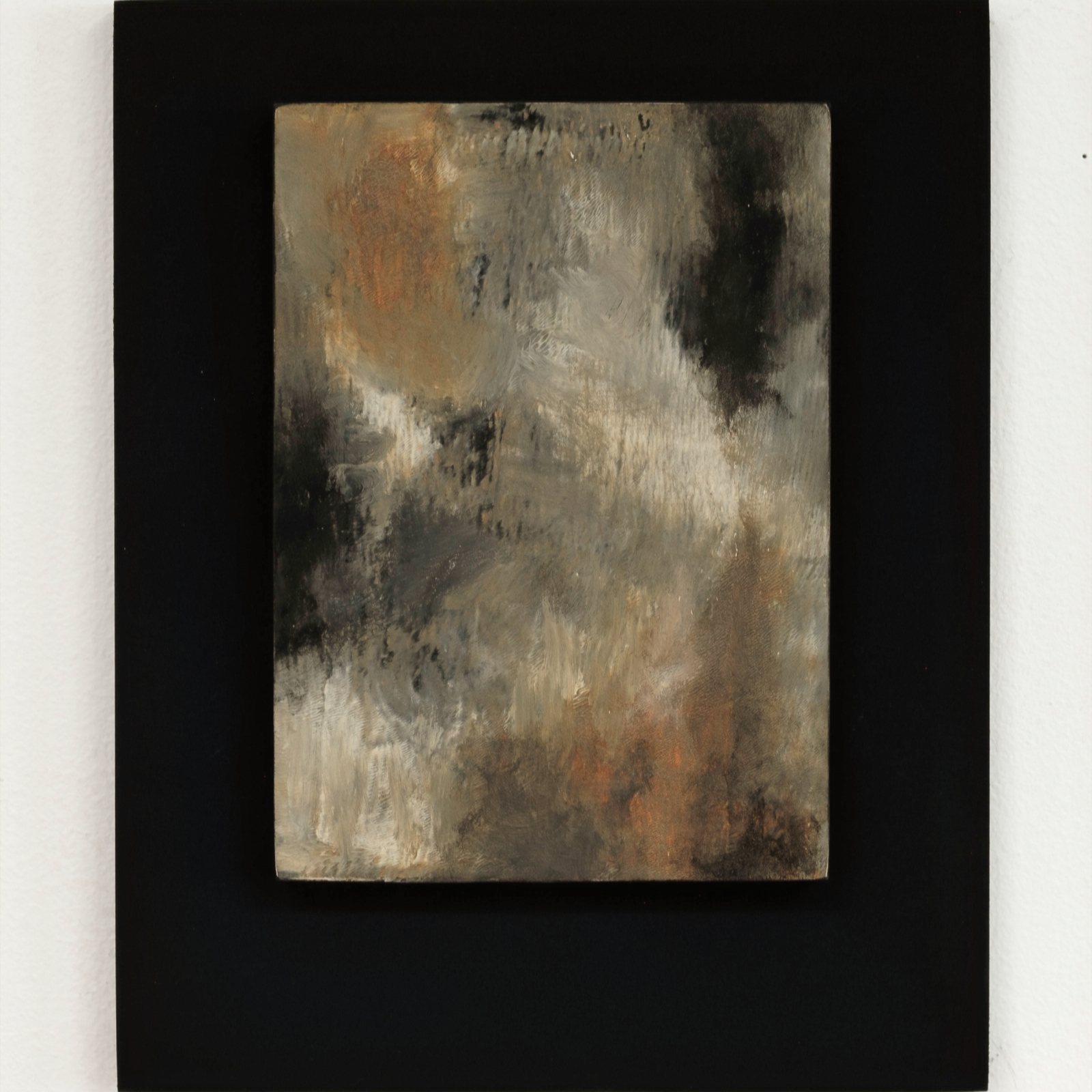 Shadows Of Belonging — Acrylic and paper on cradled wood panel · 8 × 10 in — Jyotsna Ambarukhana