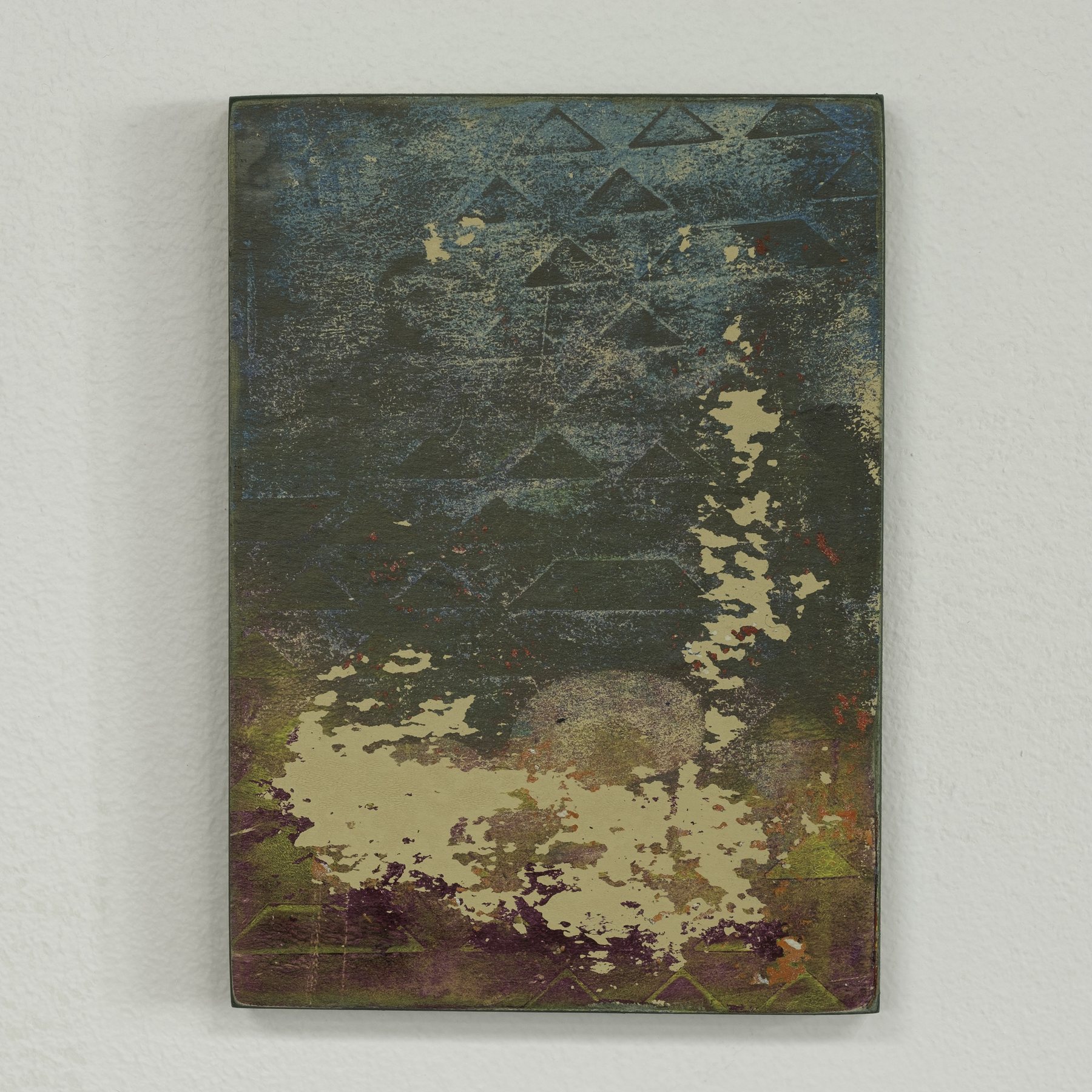 A-880727227 — Acrylic and paper on wood · 5 × 7 in — Jyotsna Ambarukhana
