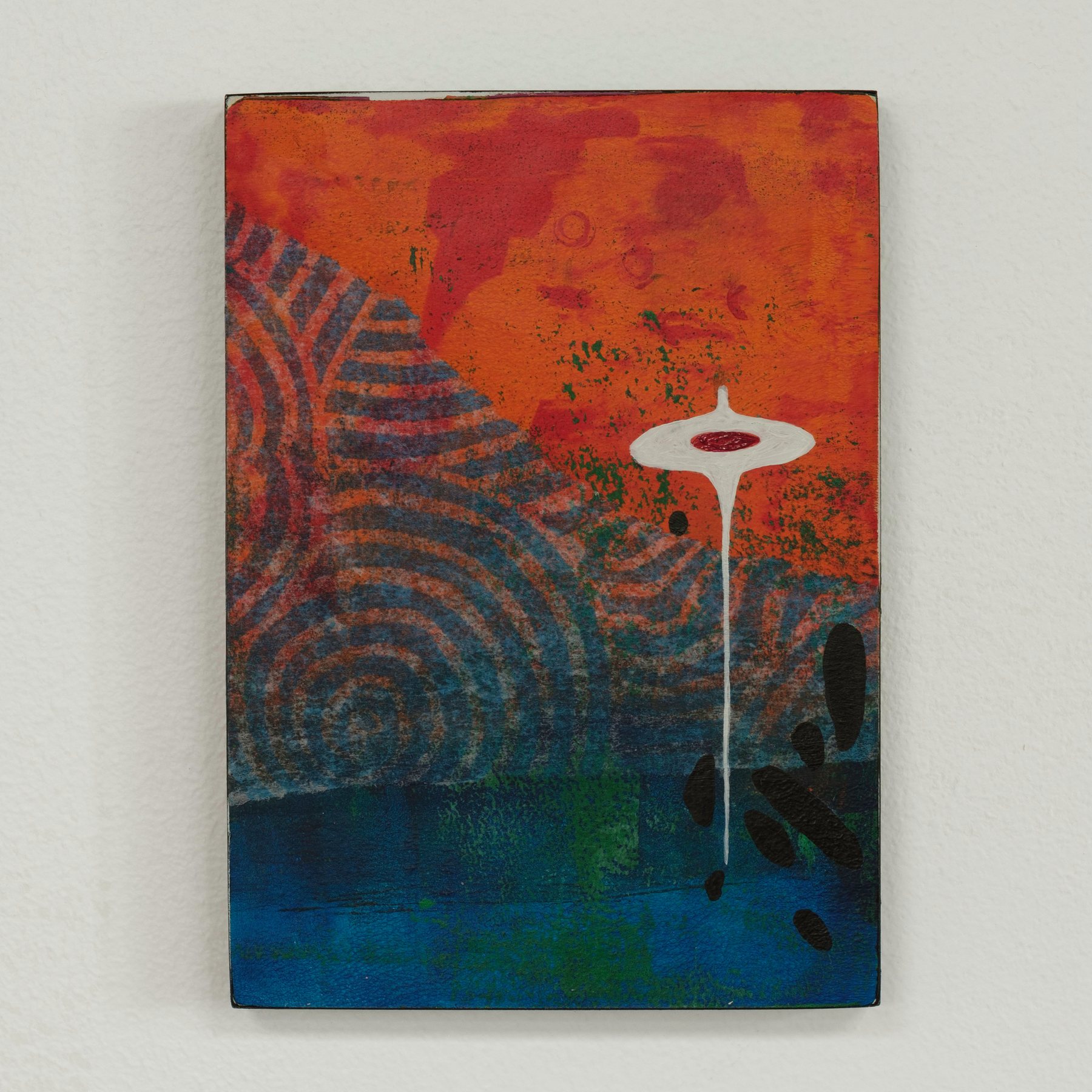 A-990119999 — Acrylic and paper on wood · 5 × 7 in — Jyotsna Ambarukhana