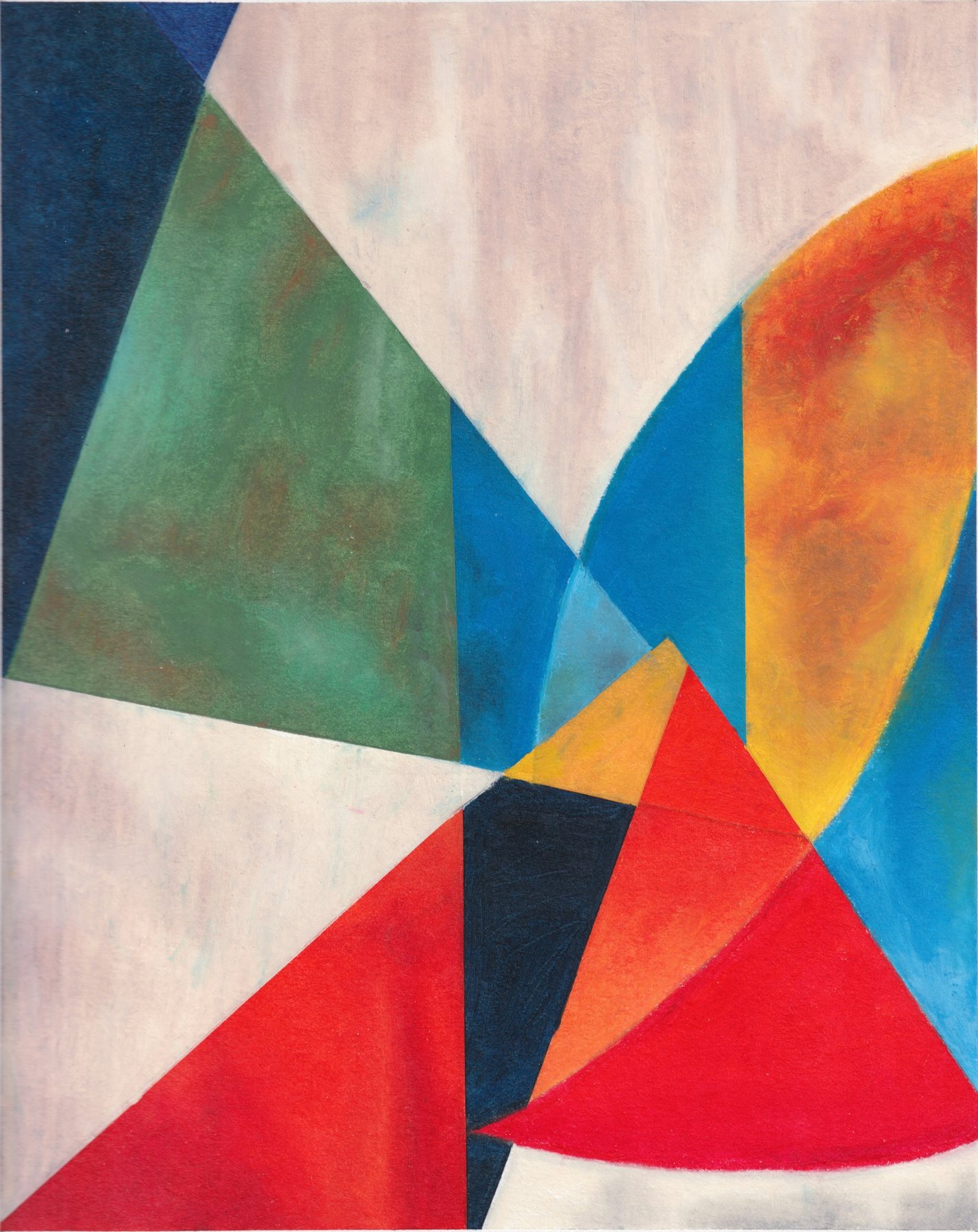 No Dancing In Front Of TV — 2023 · Oil pastels on paper · 8 × 10 in — Jyotsna Ambarukhana