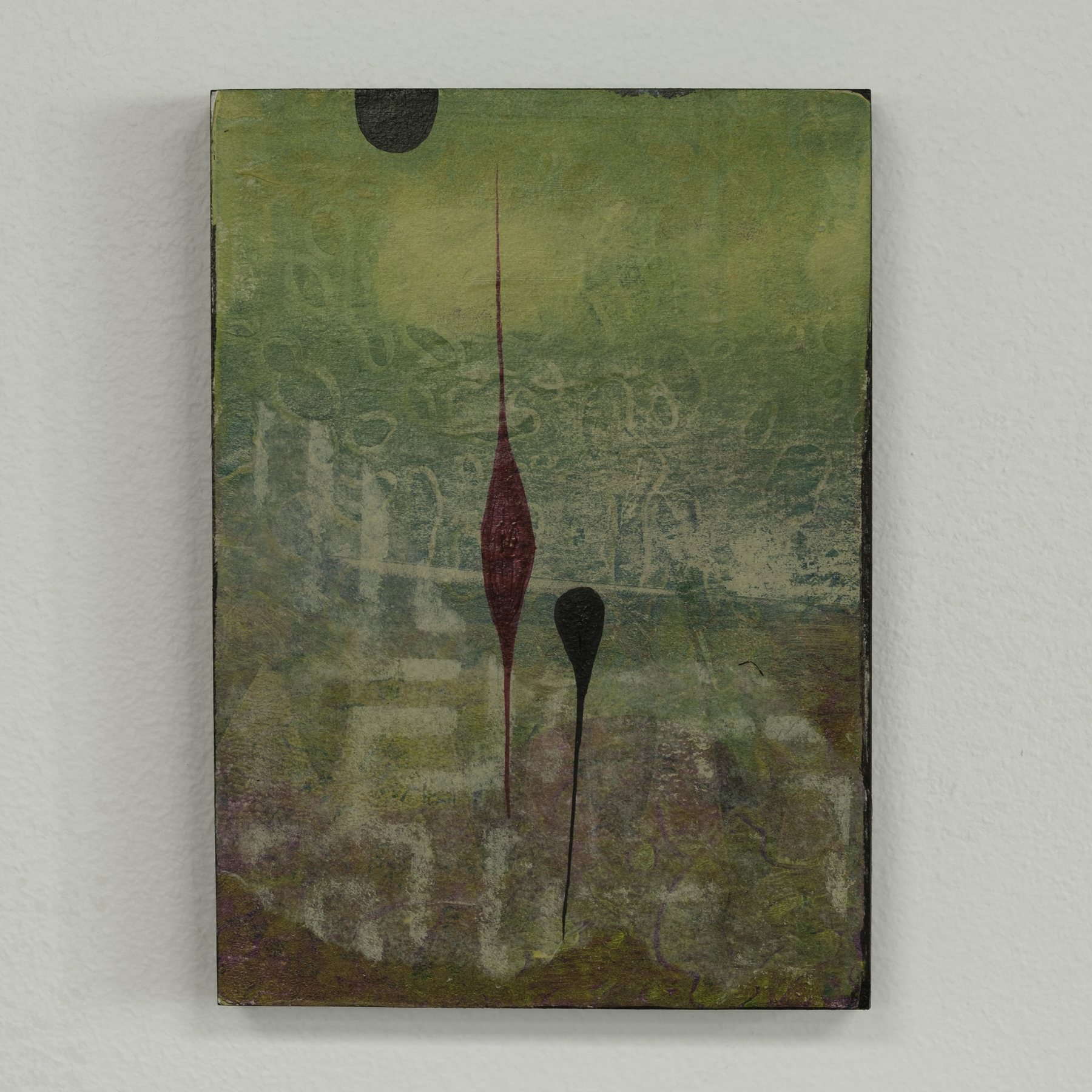 A-999959005 — Acrylic and paper on wood · 5 × 7 in — Jyotsna Ambarukhana