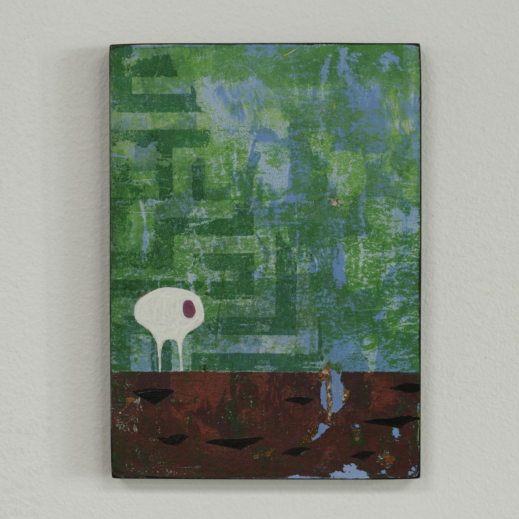 A-992283335 — Acrylic and paper on wood · 5 × 7 in — Jyotsna Ambarukhana