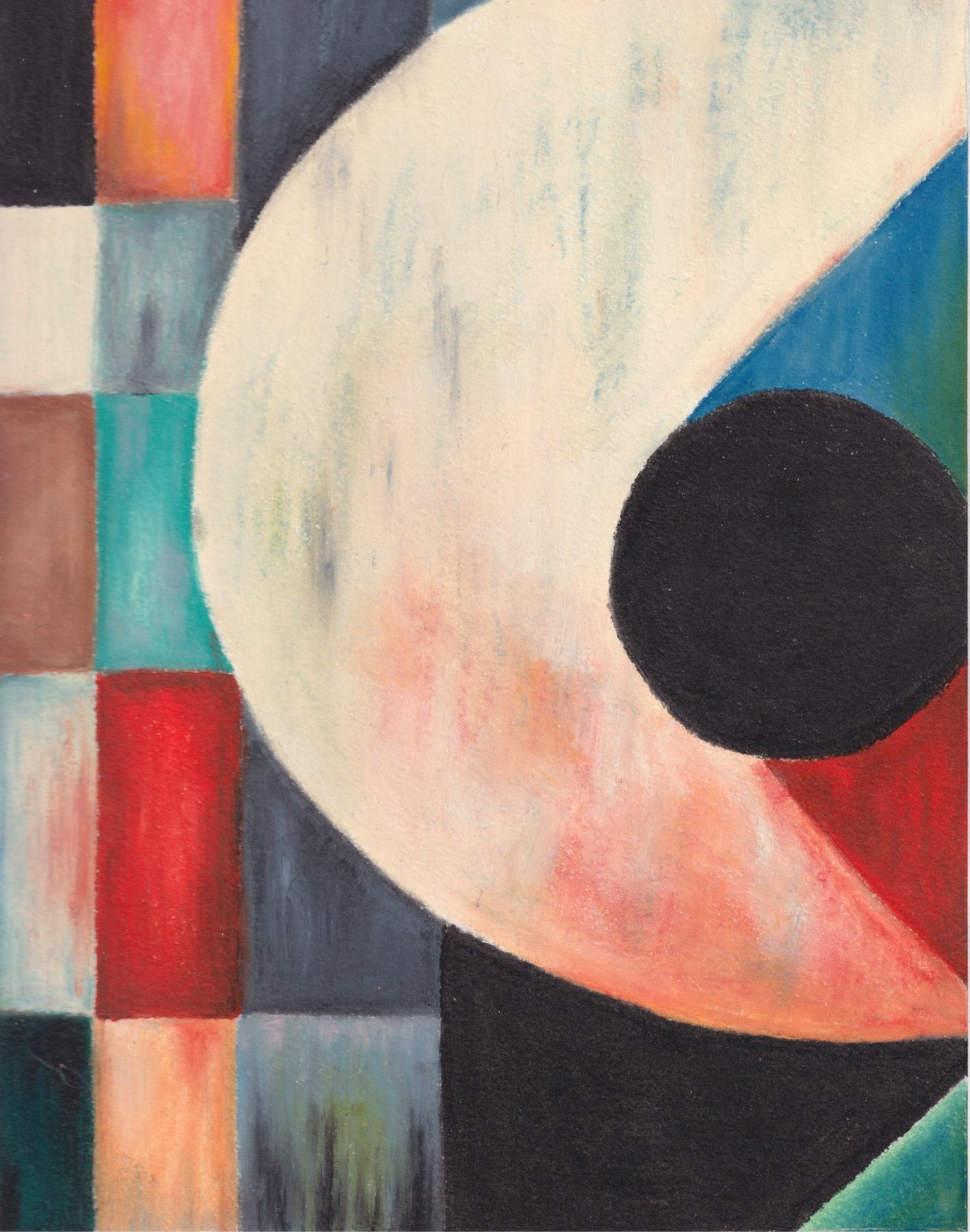 Do Not Call Me — 2023 · Oil pastels on paper · 8 × 10 in — Jyotsna Ambarukhana