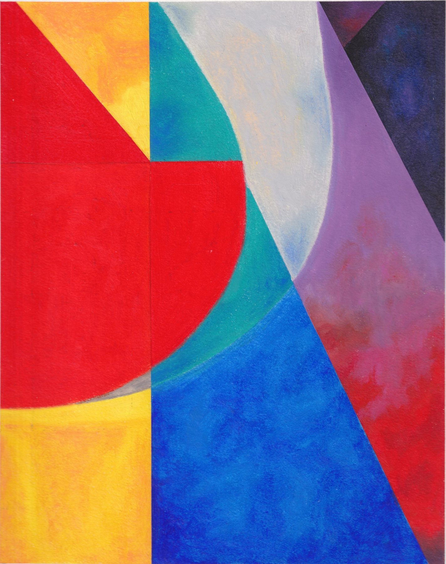 Because Me — 2023 · Oil pastels on paper · 8 × 10 in — Jyotsna Ambarukhana