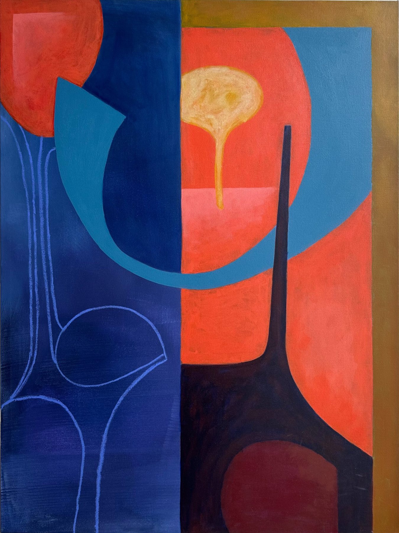Say No More — Acrylic on canvas · 30 × 40 in — Jyotsna Ambarukhana