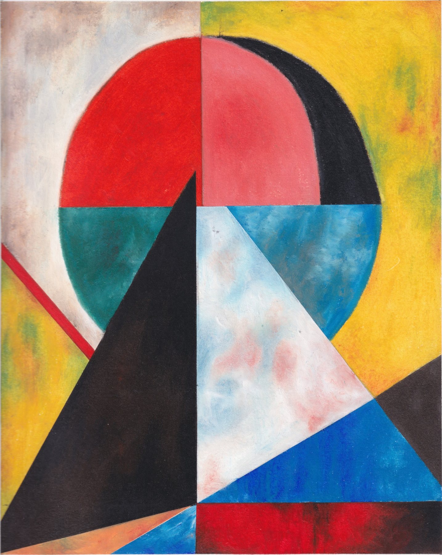 Yes, But Not Today — 2023 · Oil pastels on paper · 8 × 10 in — Jyotsna Ambarukhana
