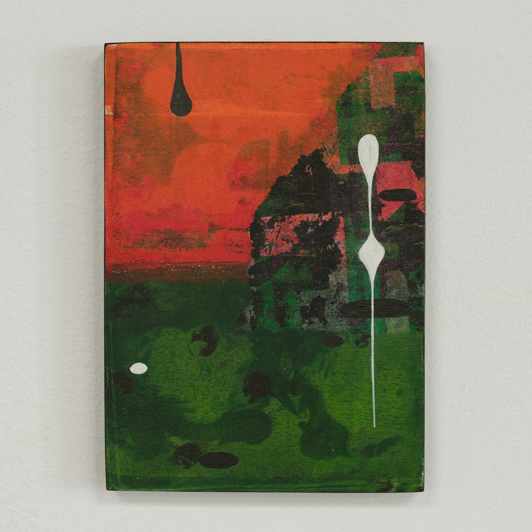 A-993009590 — Acrylic and paper on wood · 5 × 7 in — Jyotsna Ambarukhana